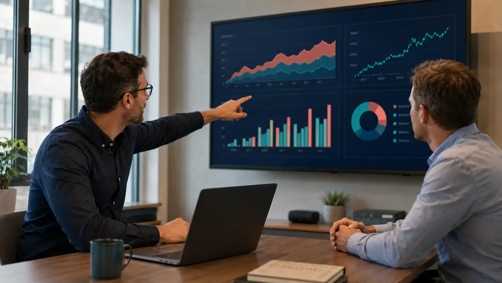 SEO strategist and business owner reviewing referral traffic brand mentions and search visibility outcomes