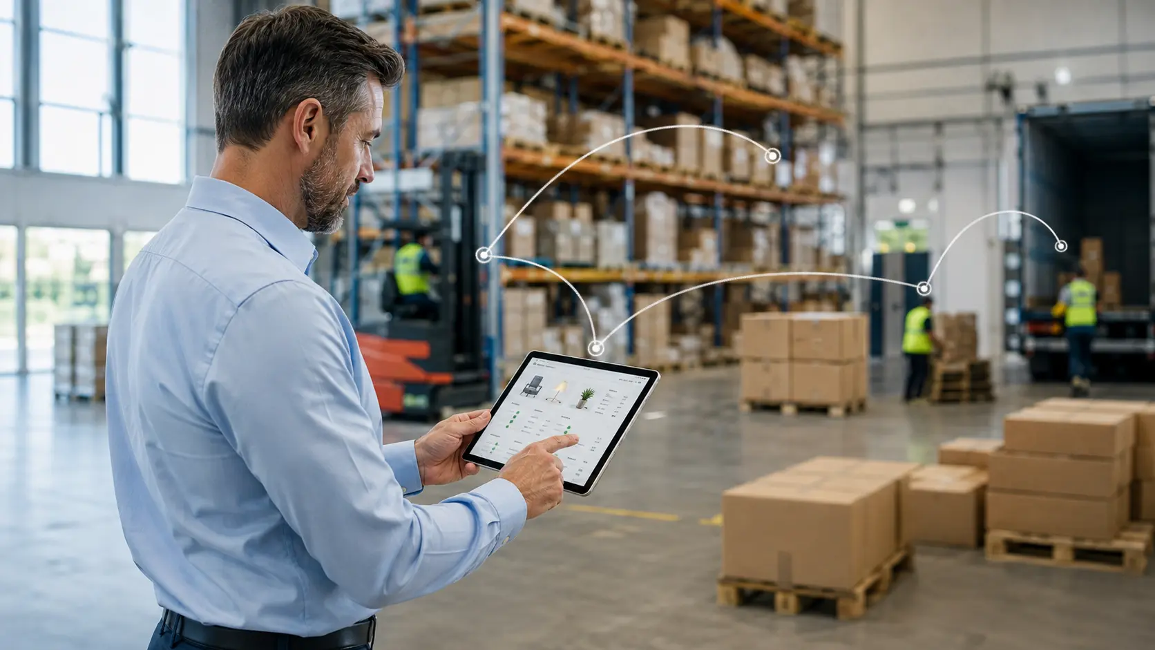 B2B ecommerce operations manager using a customer portal connected to warehouse inventory and order fulfilment