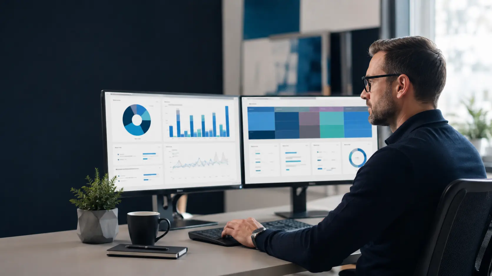 Paid media strategist reviewing advertising budgets and campaign performance