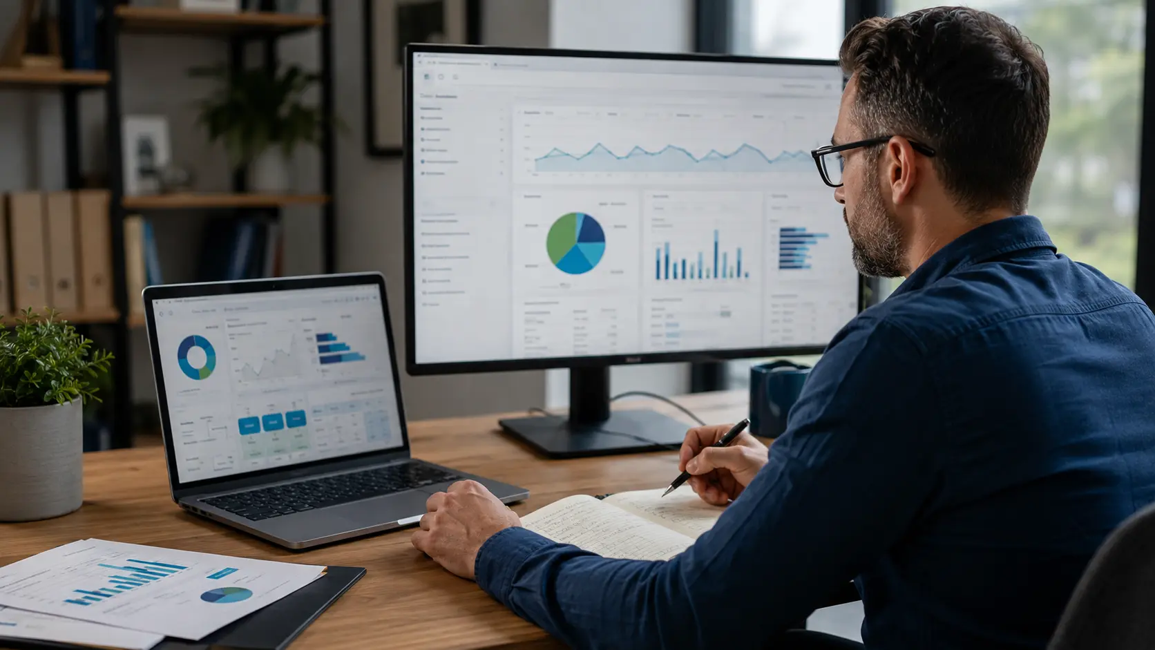 SEO consulting audit and analysis SEO consultant reviewing technical crawl data content performance and search trends during an audit